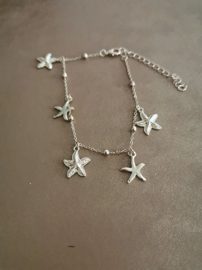 Bracelet de cheville doré étoiles de mer