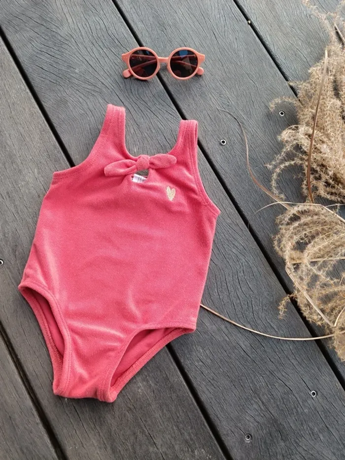 Maillot de bain 1 pièce velours 3-6 mois TAO
