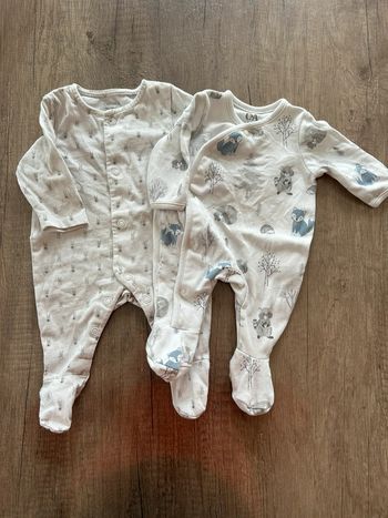 Lot 2 pyjama 0 mois naissance
