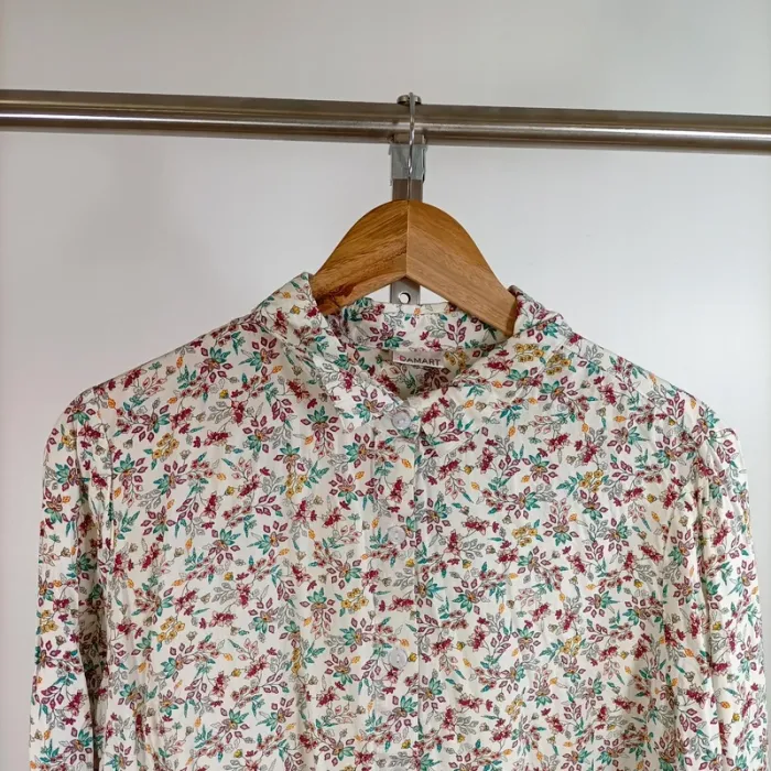 Chemise fluide à fleurs Damart taille 46 manches longues 100 % viscose imprimé coloré A1290 - photo numéro 4