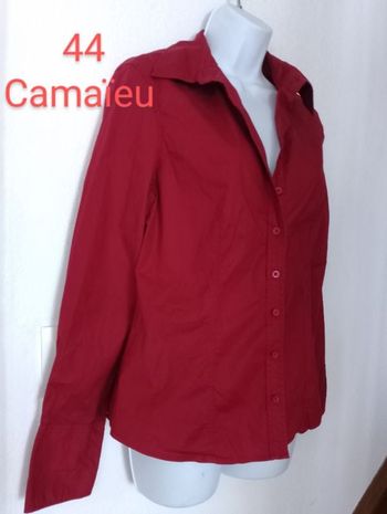 Chemise rouge femme 44