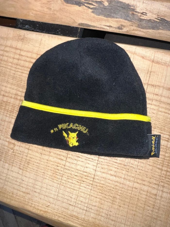 Bonnet chaud polaire T.U pikachu enfant vintage années 2000 Nintendo Pokémon - photo numéro 2