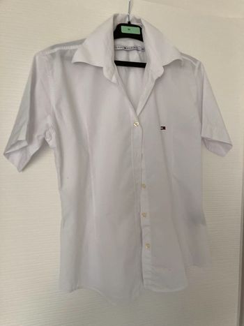 Chemise manches courtes blanche femme Tommy Hilfiger taille M