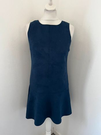 Robe bleue daim doux mango S neuve