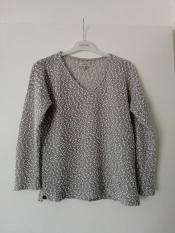 Pull fin gris et blanc Zara taille S