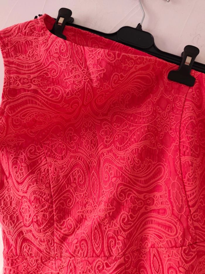 Sublime robe corail taille 38 ou M - photo numéro 3