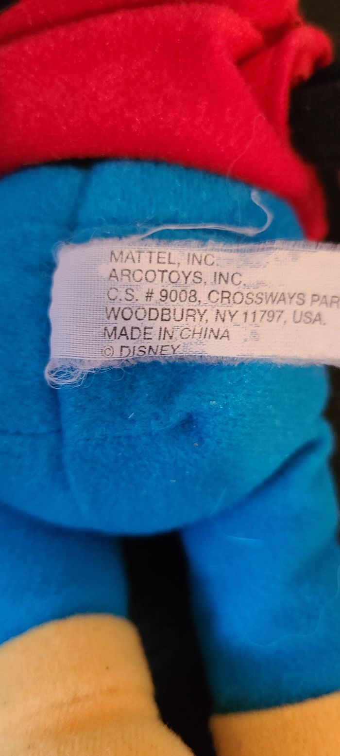 Doudou Peluche Mickey Disney Fisher Price 2001 Mattel - photo numéro 6