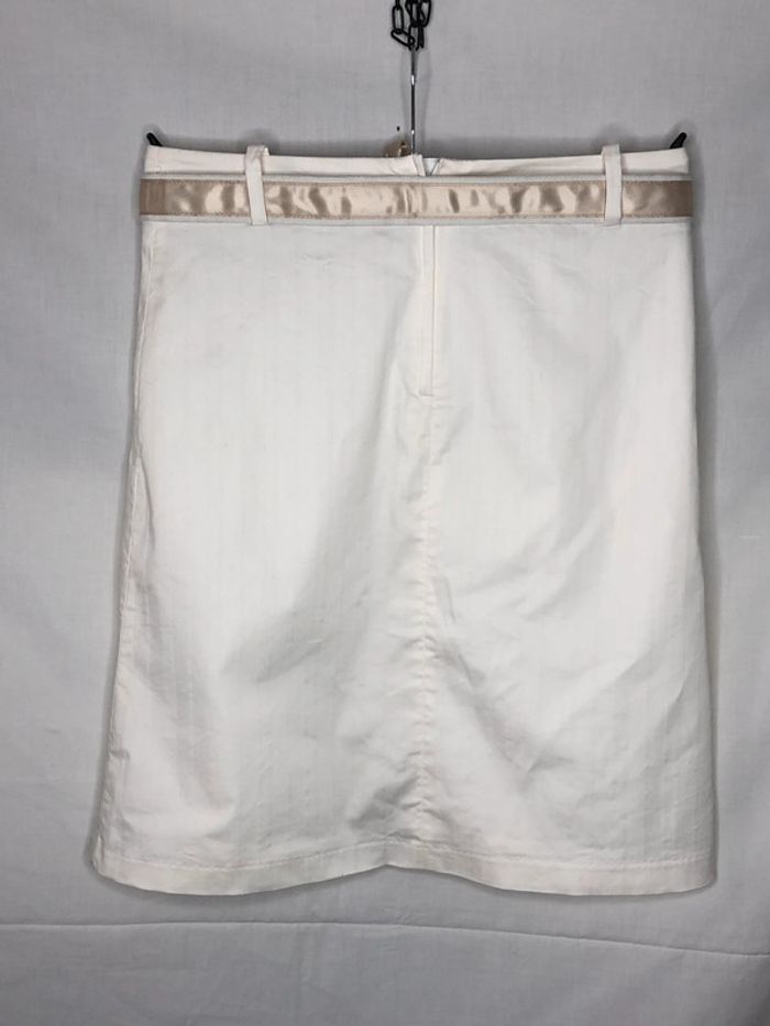 Jupe mi-longue H&M crème taille 36 38 avec ceinture très bon état - photo numéro 9