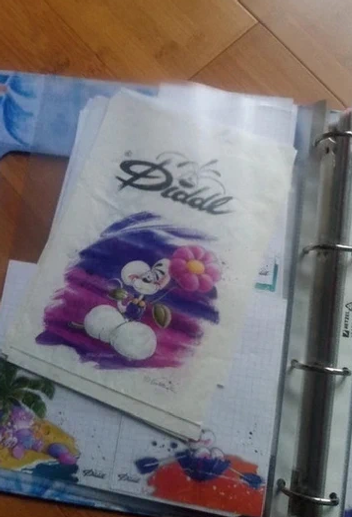 Classeur diddl avec feuilles diddl anciennes rares - photo numéro 6