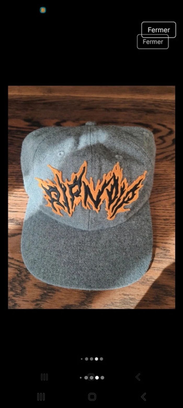 Casquette grise Ripndip réglable en 50% laine - photo numéro 15