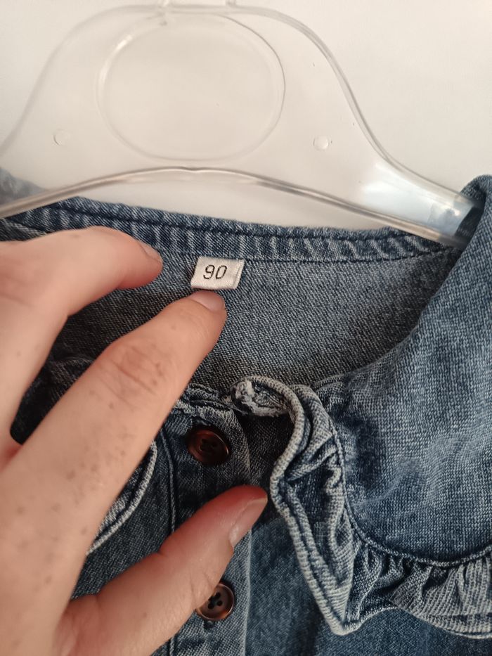Chemisier en jean avec noeud - photo numéro 7