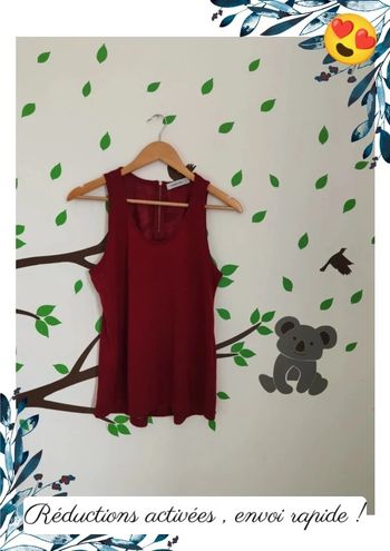 Débardeur bordeau M