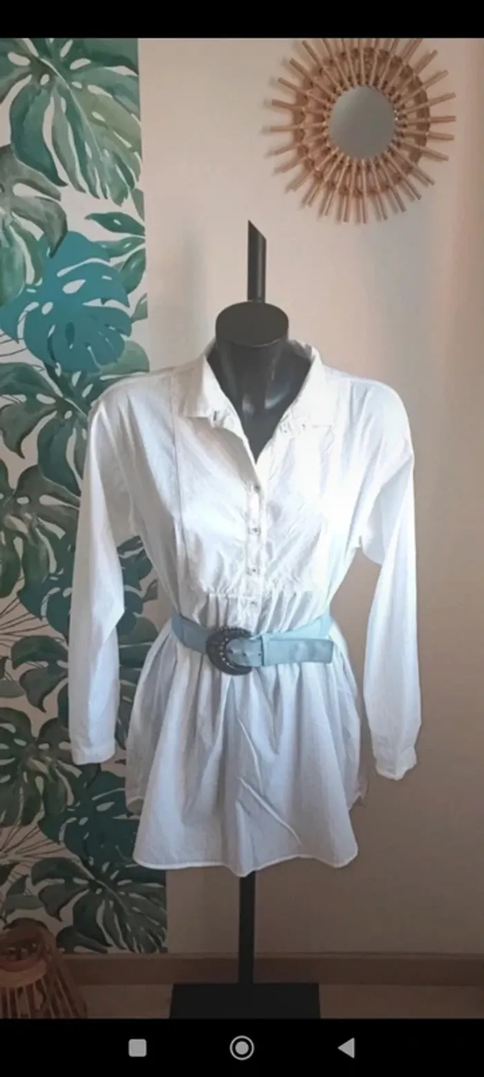 Chemise longue / robe chemise taille M - photo numéro 2