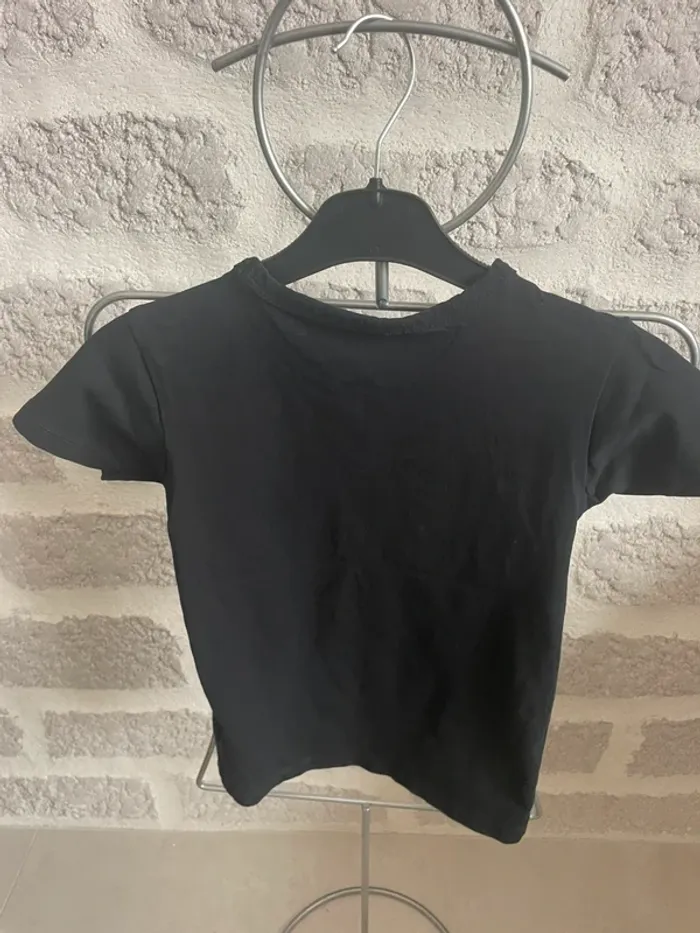 Tee shirt fille manches courtes 6ans noir zeeman - photo numéro 2