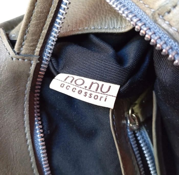 Sac a main kaki et noir Vintage pour femme, marque nonu, en très bon état - photo numéro 18