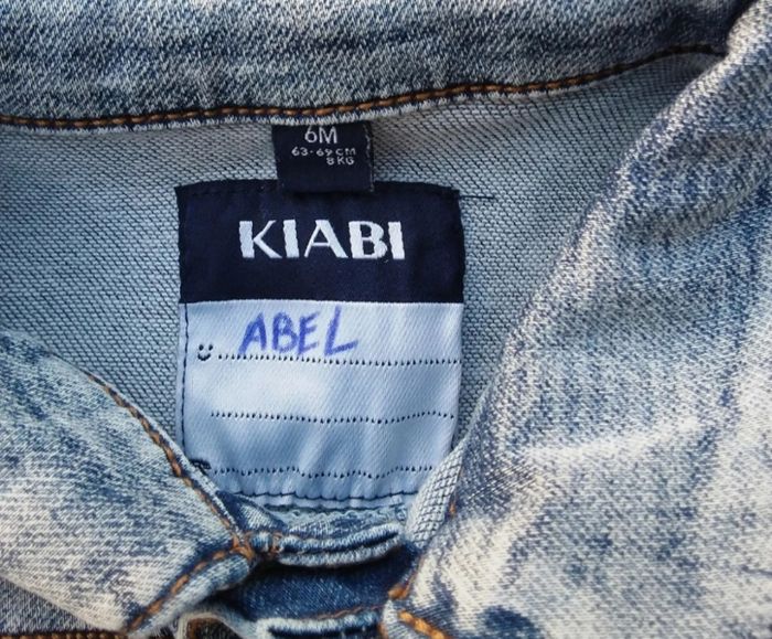 Veste en jeans mixte  6 mois - photo numéro 3
