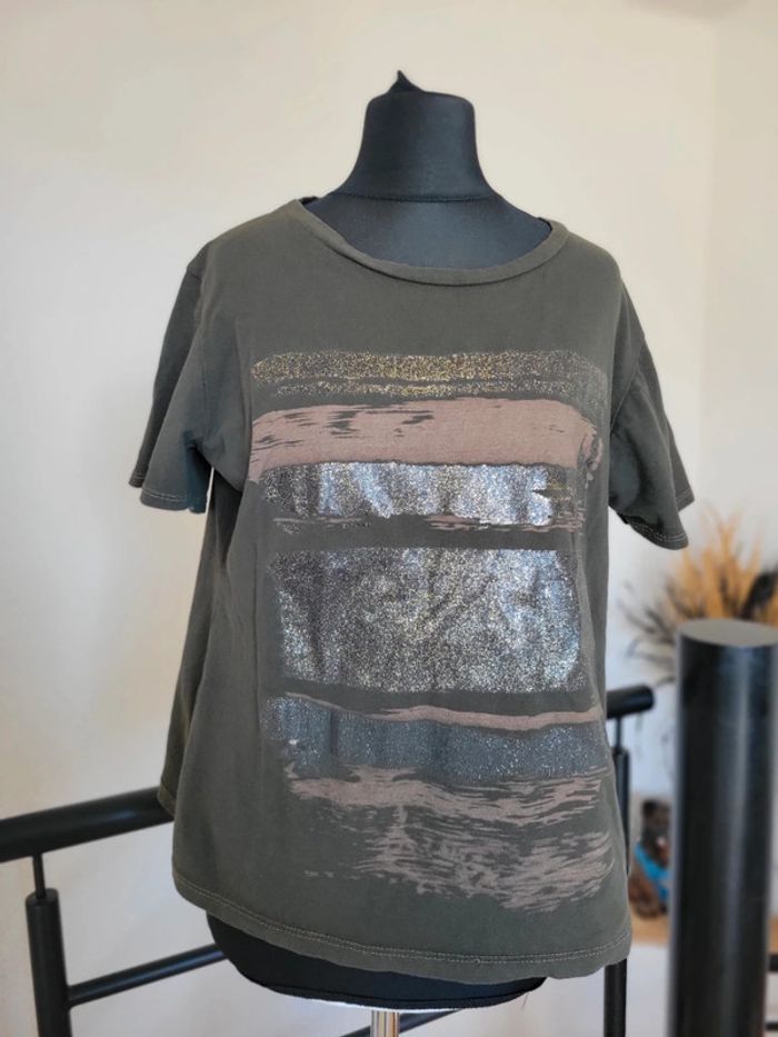 Tee-shirt femme XL kaki