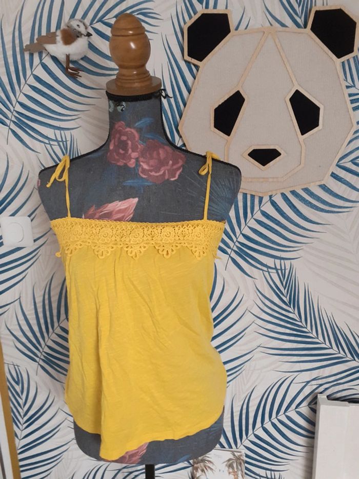 Top bustier jaune S