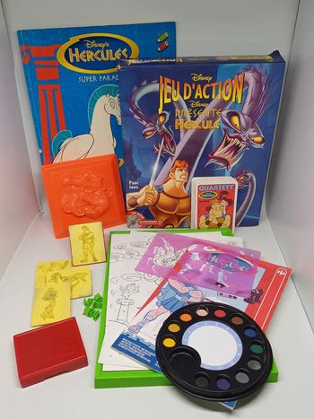 Lot Fan Disney Hercules livre coloriage jeu action PC Peinture activité cartes