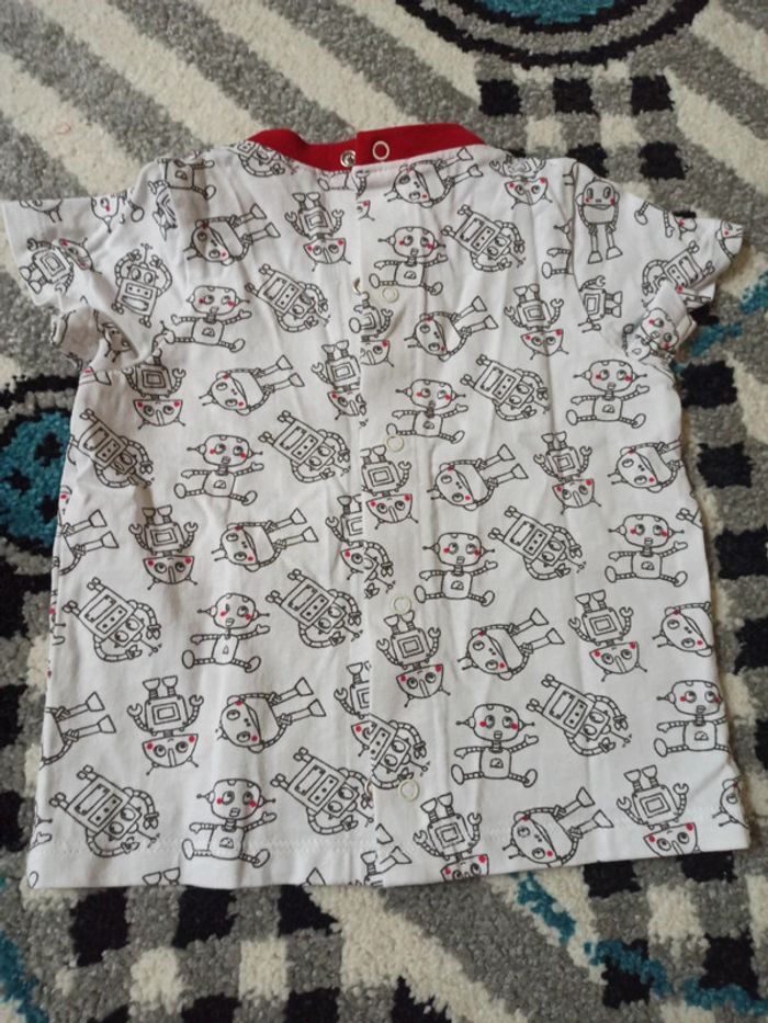 Lot de 3 t-shirts manches courtes NEUFS-9 MOIS - photo numéro 3