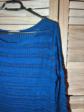 Pull fin bleu transparent Bershka taille M