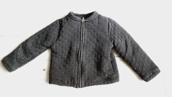 Vêtement fille gilet molletonné gris Okaïdi 4 ans