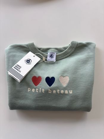 Sweat Petit Bateau – 4 ans / 104 cm – Neuf avec étiquette