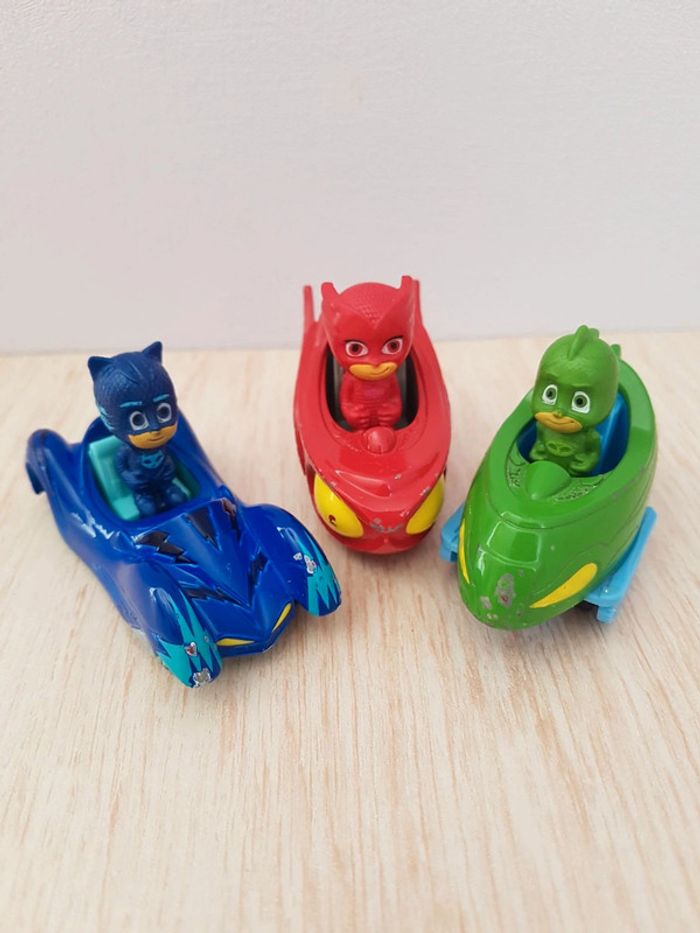 3 Véhicules métal héros PJmasks - photo numéro 2
