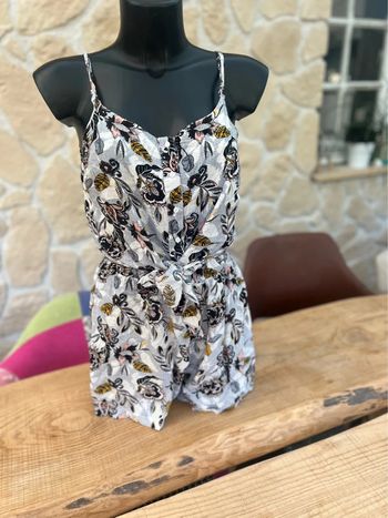 Combishort combinaison d’été gemo à bretelles motif africain wax