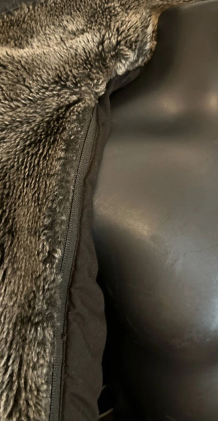 Blouson aviator, cuir, marron, fourrure, polaire, amovible, rembourrés pour le grand froid homme 50 - photo numéro 7