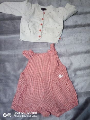 Salopette short et gilet sergent major 6 mois