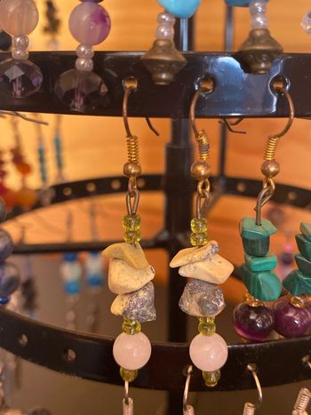 Boucles d’oreilles turquoises africaine et jade