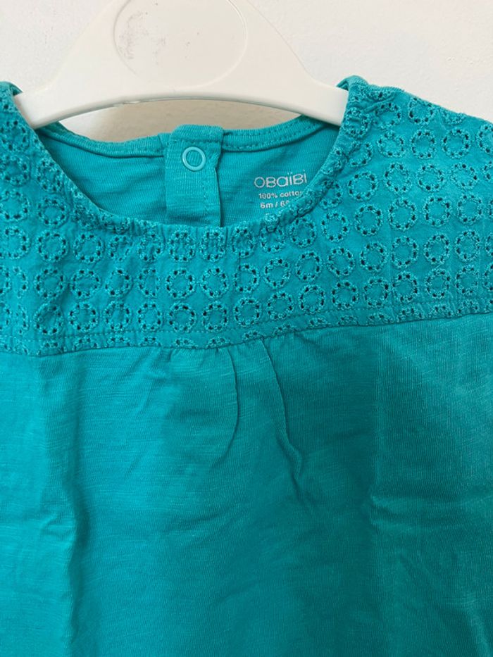 T-shirt manches courtes fille 6 mois - photo numéro 2