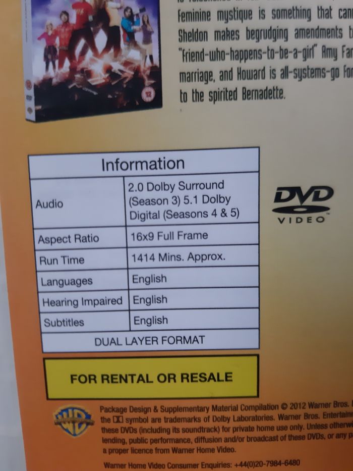 Coffret DVD The big bang theory - saisons 1 à 5 - en anglais - photo numéro 10