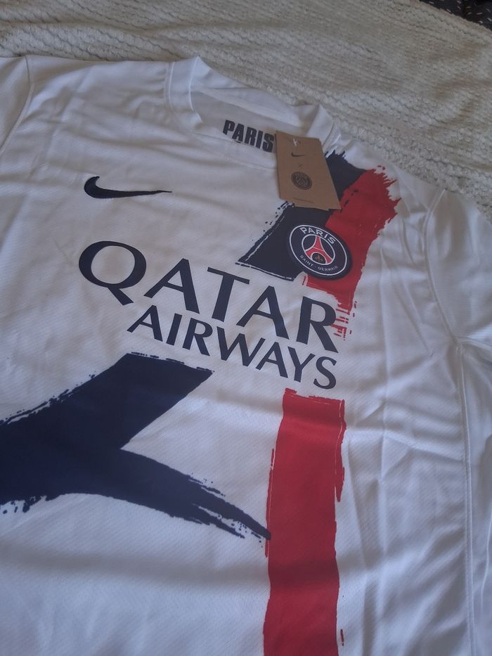 Maillot psg extérieur blanc taille l - photo numéro 2