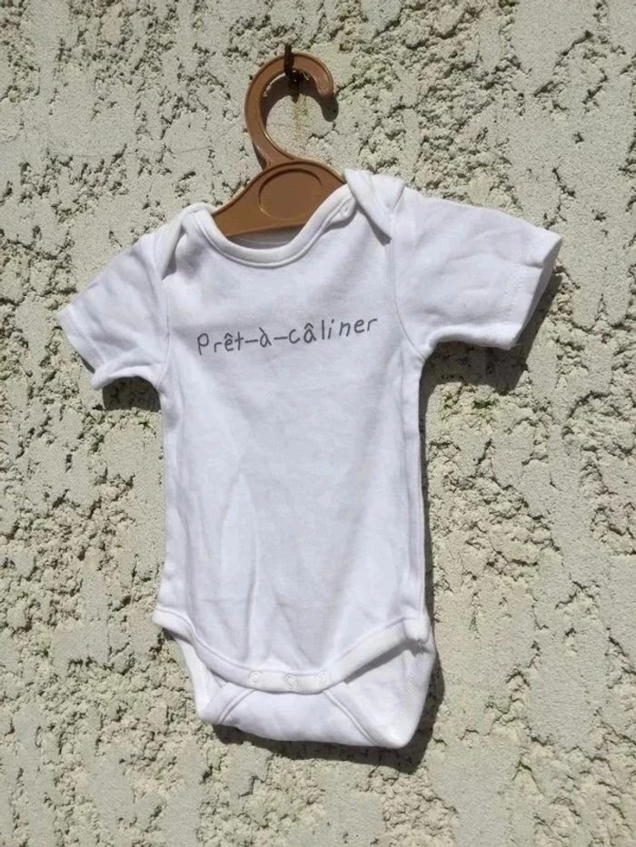 Bodie coton biologique baby club 1 mois Neuf Body manches courtes Neuf Body manches courtes Neuf - photo numéro 2