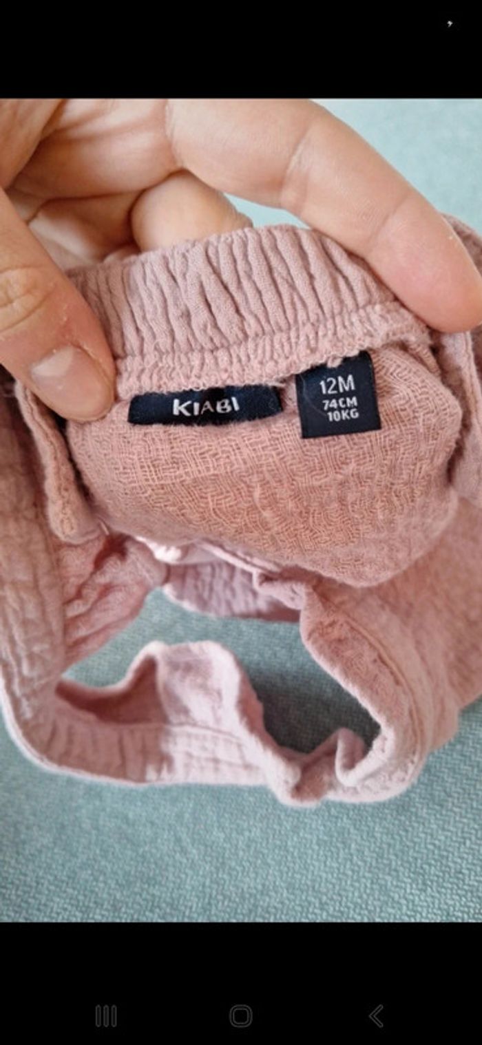 Robe à bretelles en pied de poule Kiabi 12mois 74cm 👻 - photo numéro 4