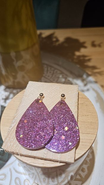Boucles d'oreilles paillettes 