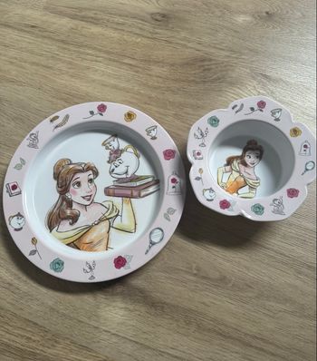 Set assiettes la belle et la bête Disneyland