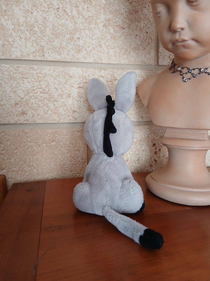 Doudou-Peluche Petit Âne gris *22 cm - photo numéro 4