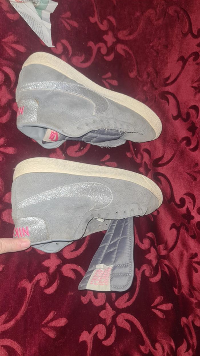 Basket montante fille grise paillette T 39 Nike Blazer Femme Édition Limitée - photo numéro 9