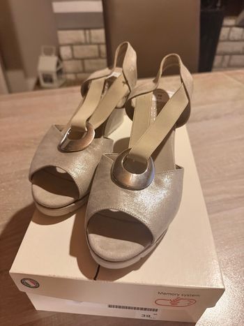 Sandales Cyprès beige/doré