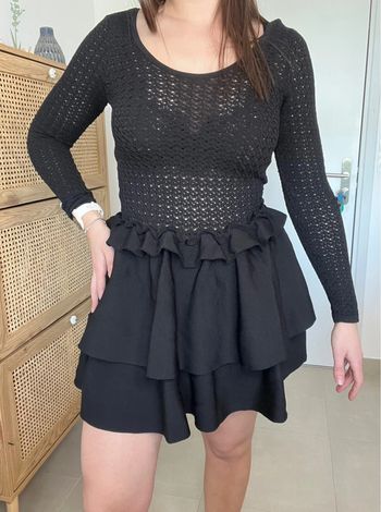 Robe noire en maille Sandro