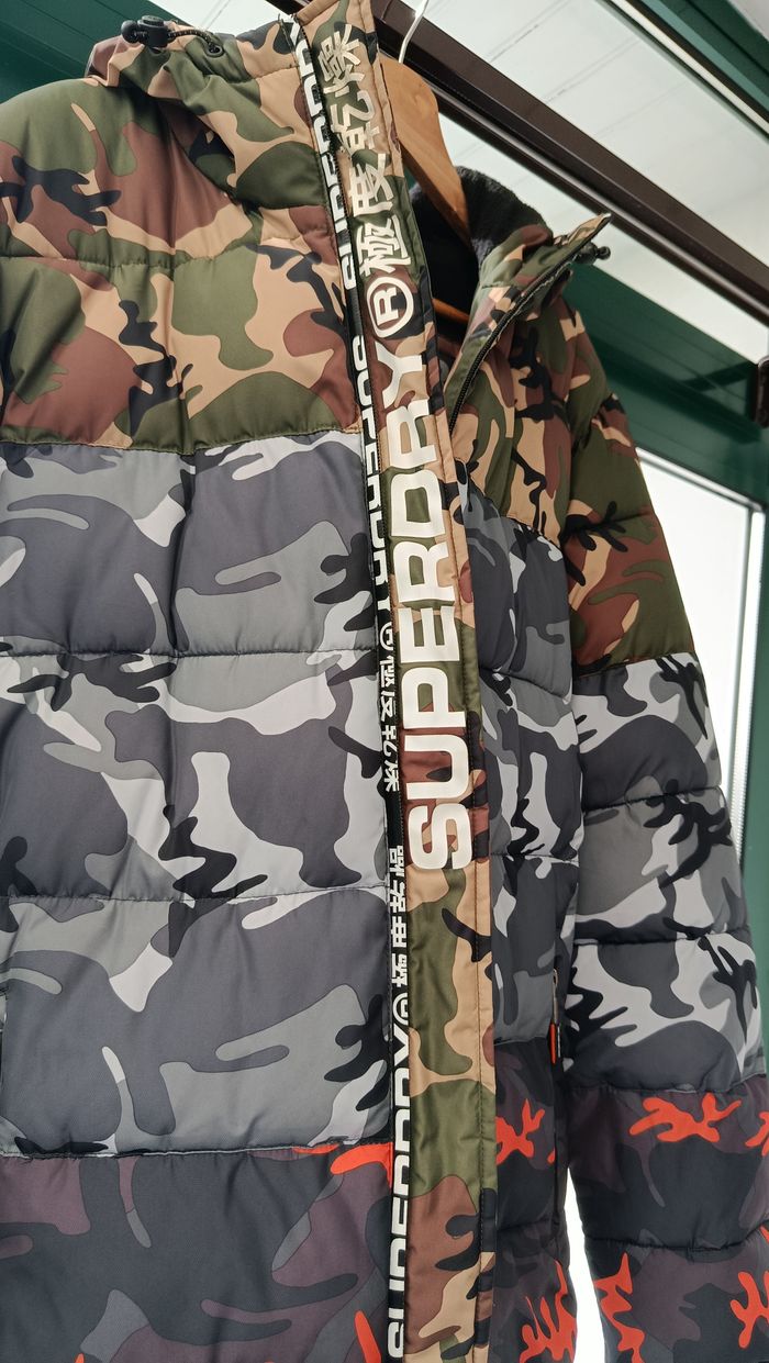 Doudoune Superdry camouflage tricolore - photo numéro 7