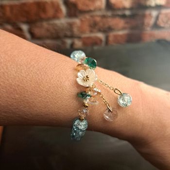 Bracelet bleu et blanc bohème