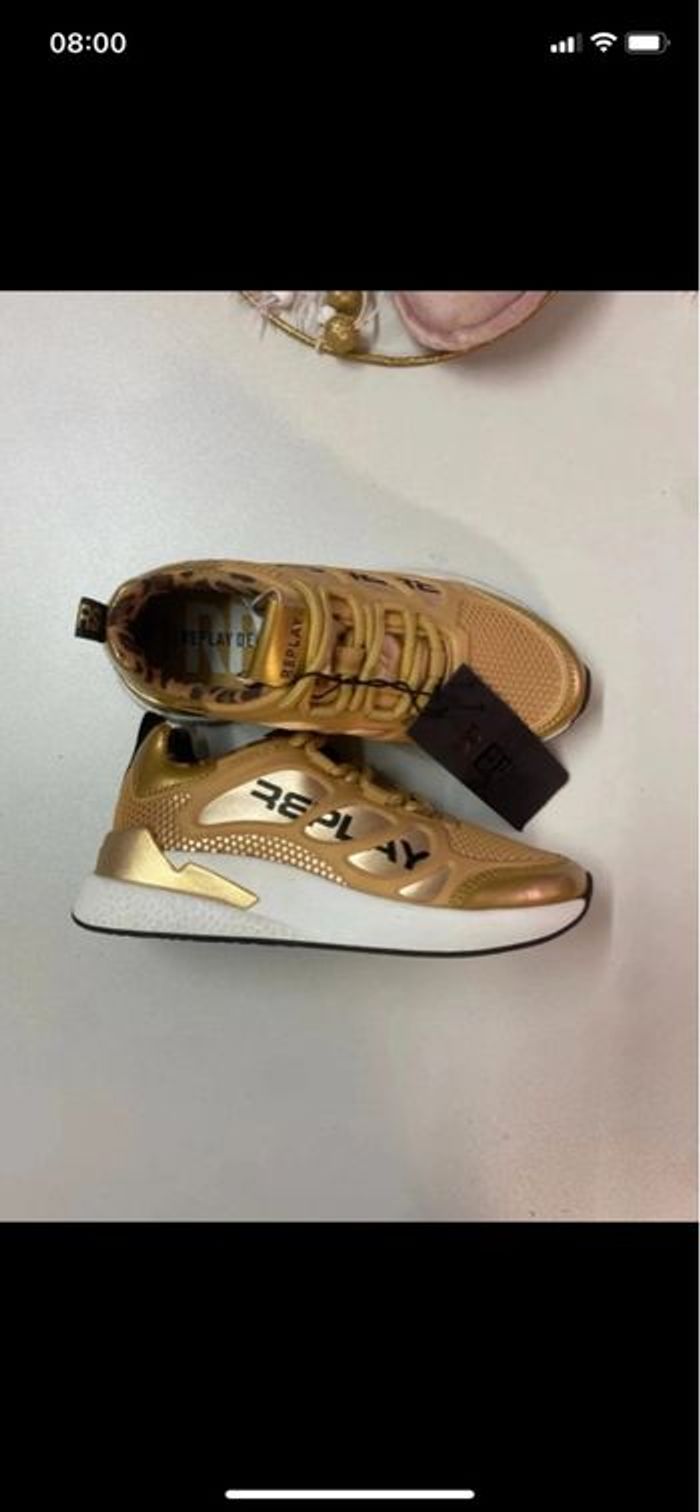 Baskets REPLAY dorées – Look premium & tendance - Taille 31 - photo numéro 7
