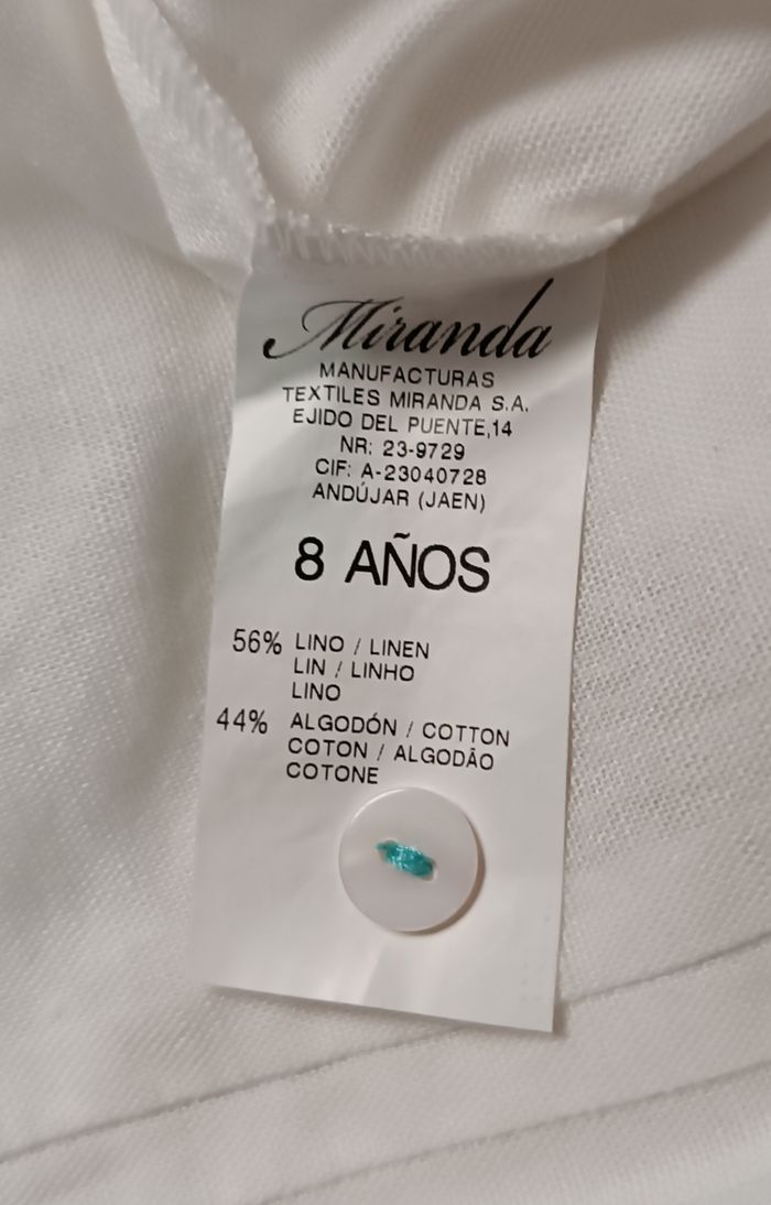 Camisa 8/9 años.Miranda,muy nuevo. - photo numéro 4