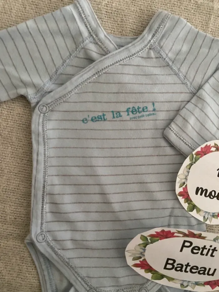 Body croisé cache cœur manches longues petit bateau - photo numéro 4