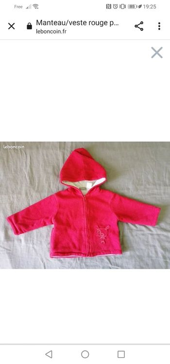 Manteau veste polaire mixte bébé 1 an-12 mois