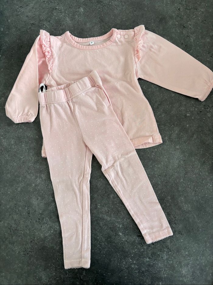 Ensemble rose à pois